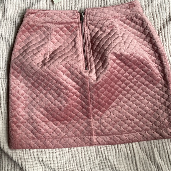 Francesca’s Mi Ami Mila Quilted Pink Mini Skirt Size Small NWT - Picture 2 of 5